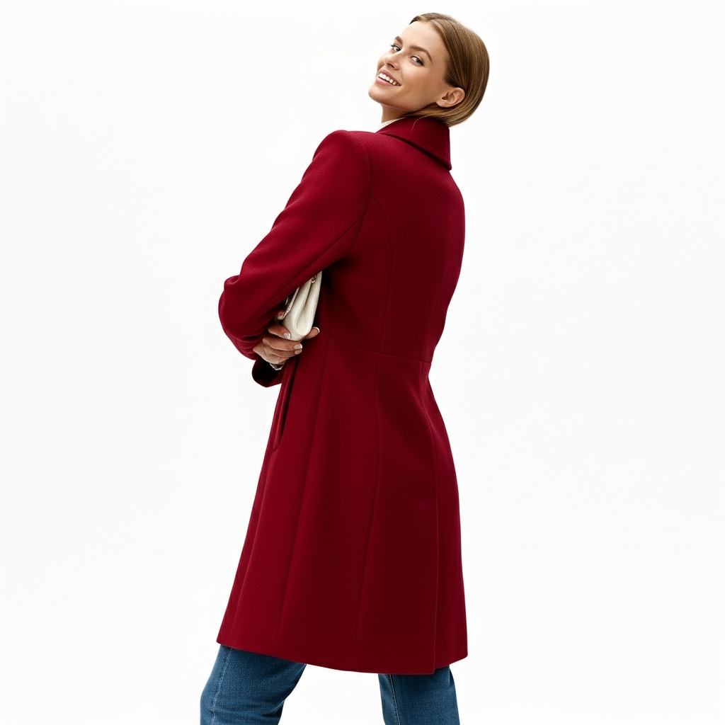 Manteljas Dames Wollook