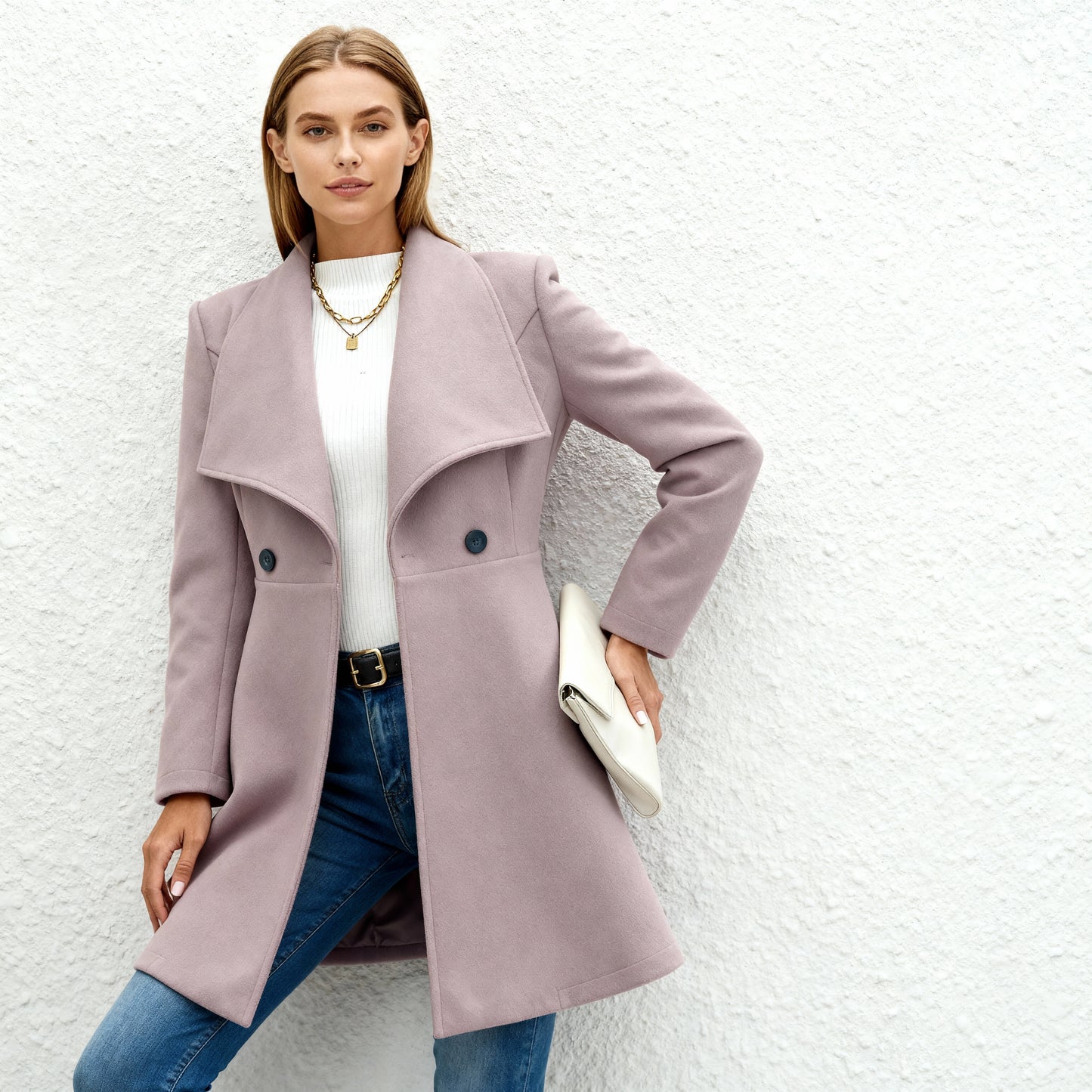 Manteljas Dames Wollook