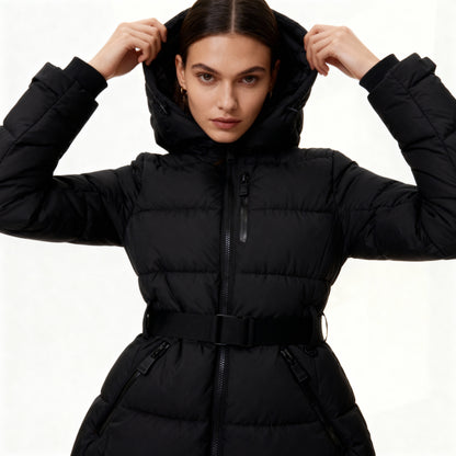 Dames Donsjas Met Bijpassende Riem