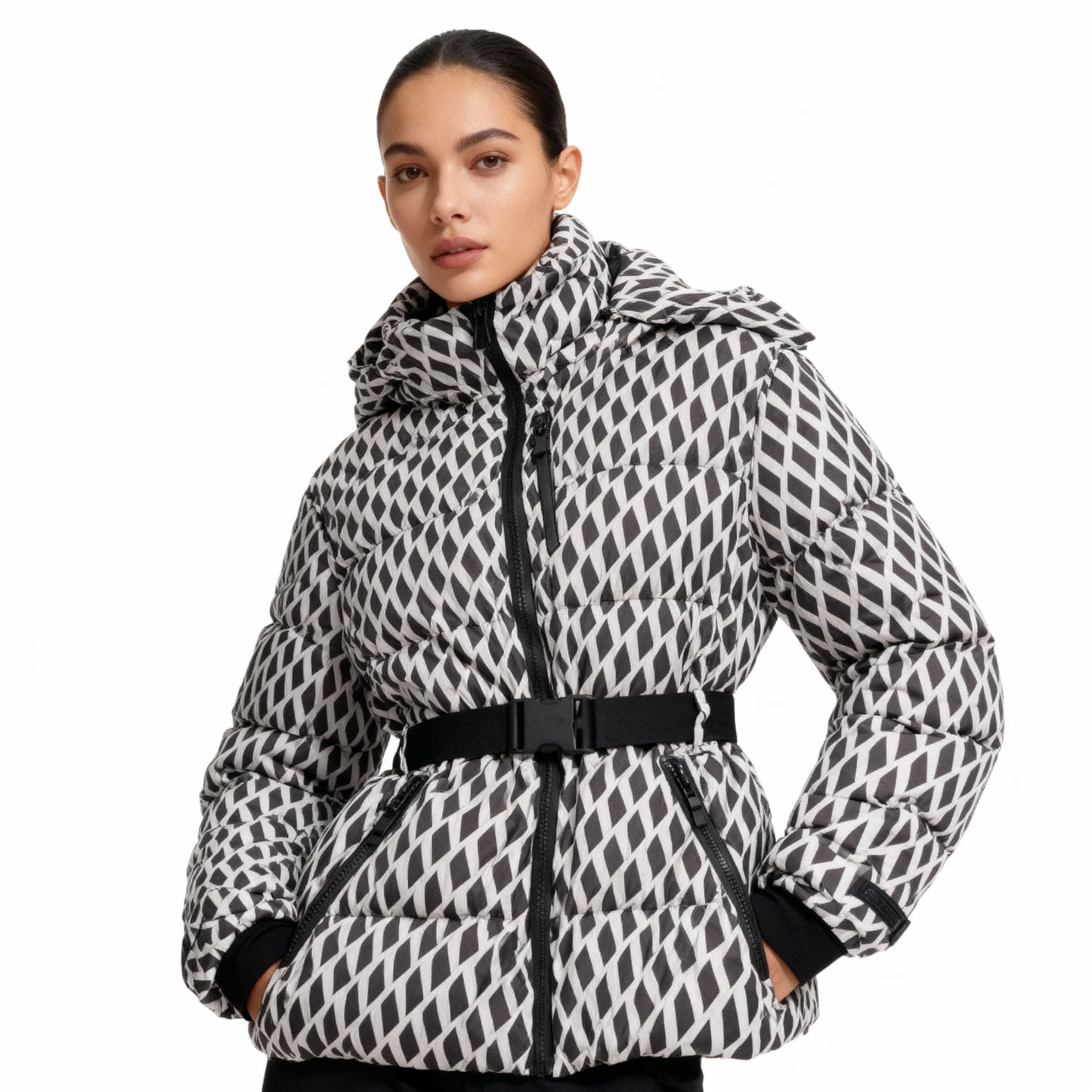 Dames Donsjas Met Bijpassende Riem