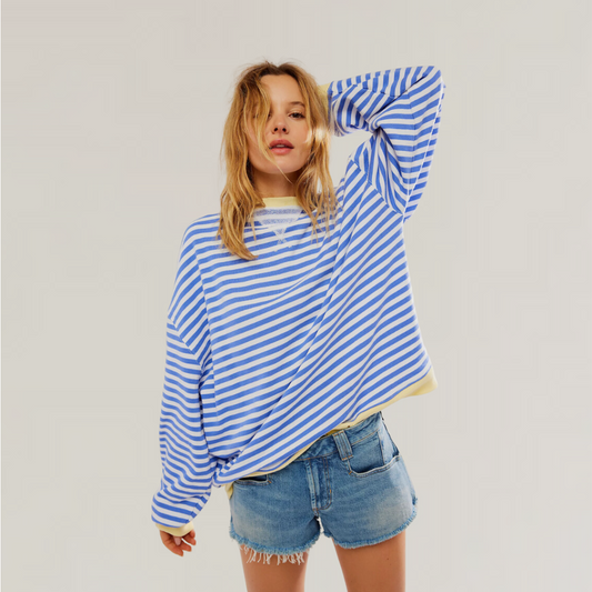 Oversized Trui Met Streepdesign