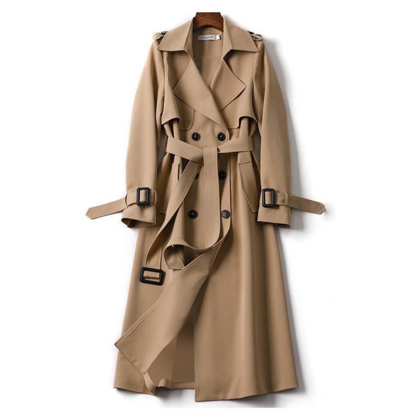 Lange Trenchcoat Met Ceintuur – Elegante Musthave Voor Herfst En Lente