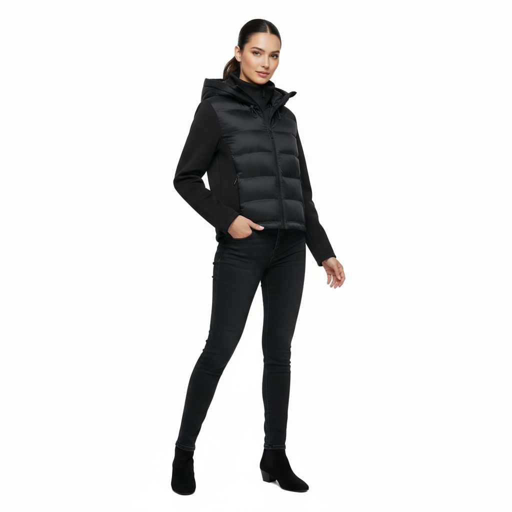 Zwarte Tussenjas Dames Met Capuchon