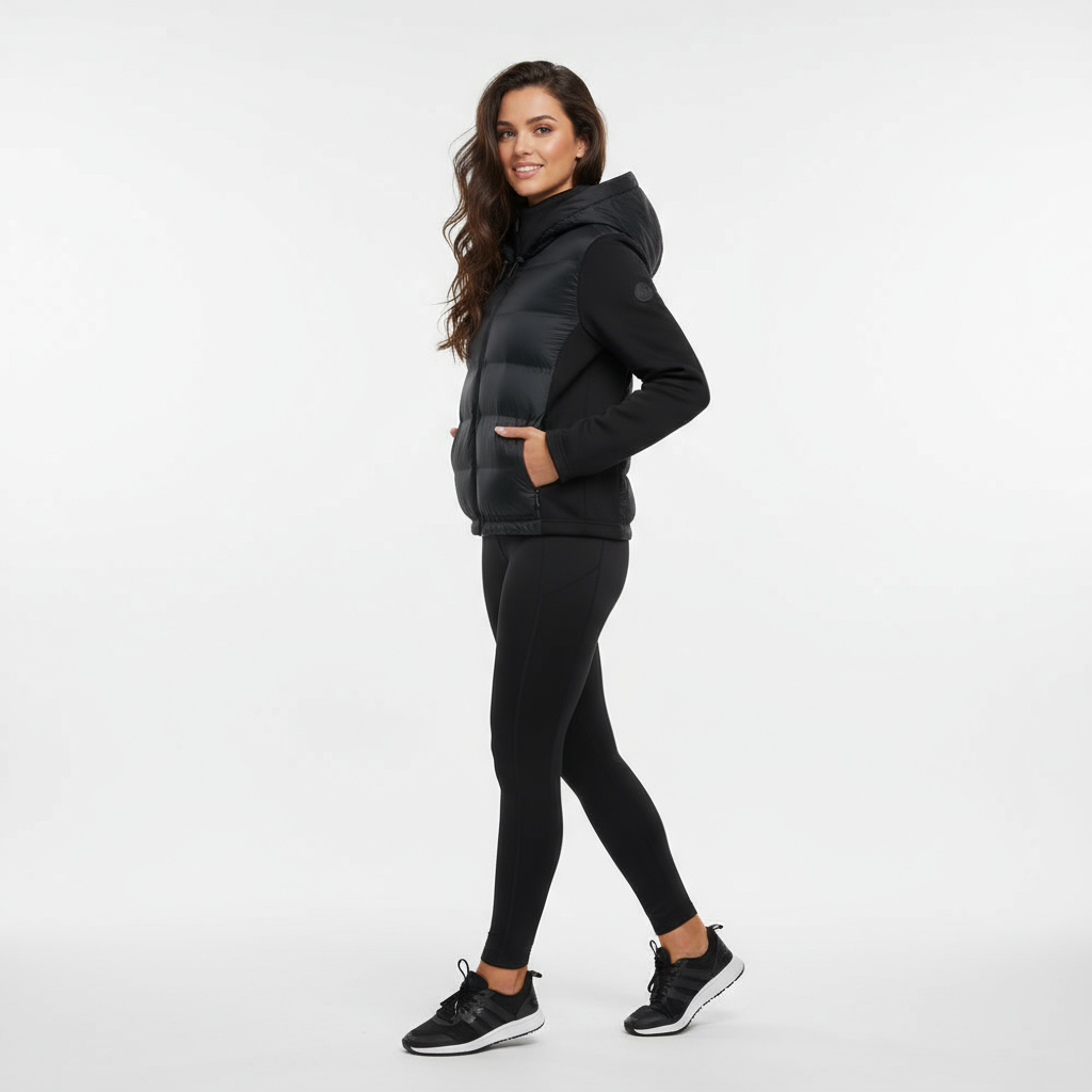 Zwarte Tussenjas Dames Met Capuchon