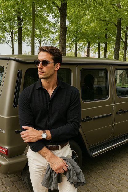 Luchtig Herenoverhemd Met Lange Mouwen – Ademend, Casual Fit & Voorjaar/Zomer