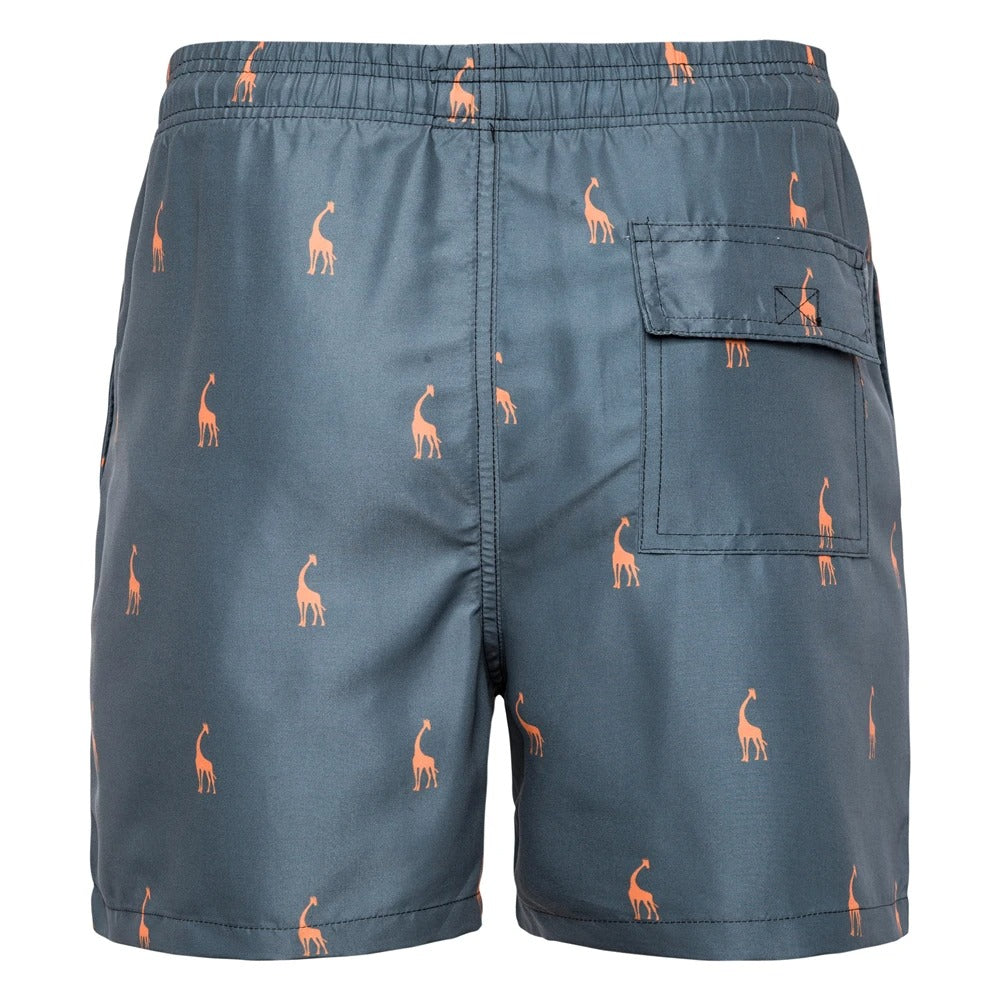 Heren zwemshort met girafprint – lichtgewicht, verstelbaar & ideaal voor de zomer