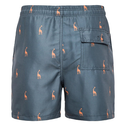 Heren zwemshort met girafprint – lichtgewicht, verstelbaar & ideaal voor de zomer