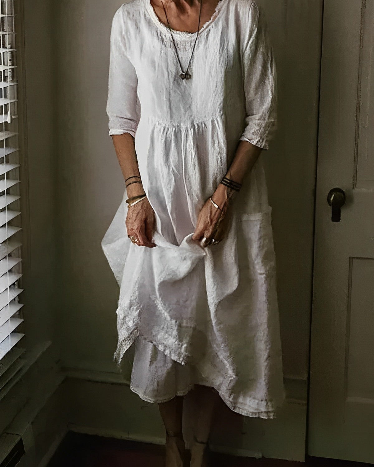 Roos | Linnenmix Jurk Voor Dames – Zomer, Licht & Elegant