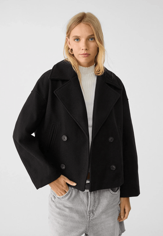 Elegante peacoat met moderne twist