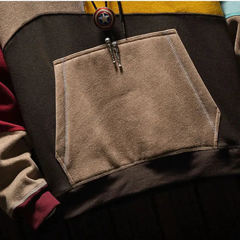 Heren Hoodie Met Kleurenblokken En Capuchon