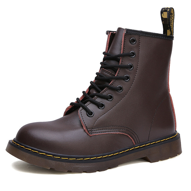 Uniseks Veterboot Met Gladde Finish – Antislipzool, Vetersluiting & Herfst & Winter