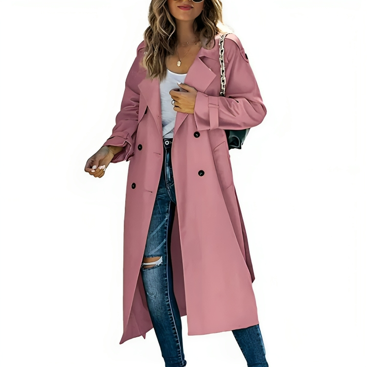 Lange Dames Trenchcoat Voor Lente & Herfst – Stijlvolle Tussenjas