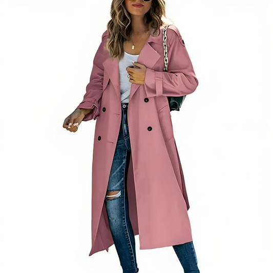 Lange Dames Trenchcoat Voor Lente & Herfst – Stijlvolle Tussenjas
