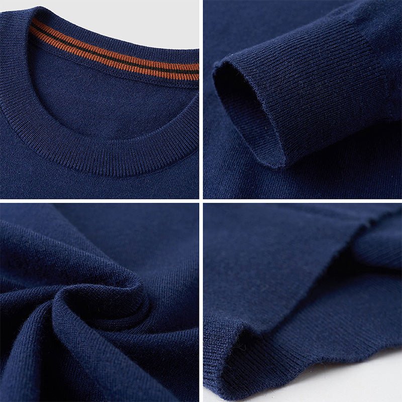 Gebreide herentrui met ronde hals