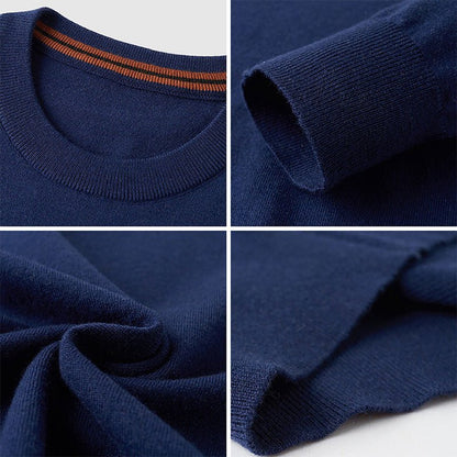 Gebreide herentrui met ronde hals