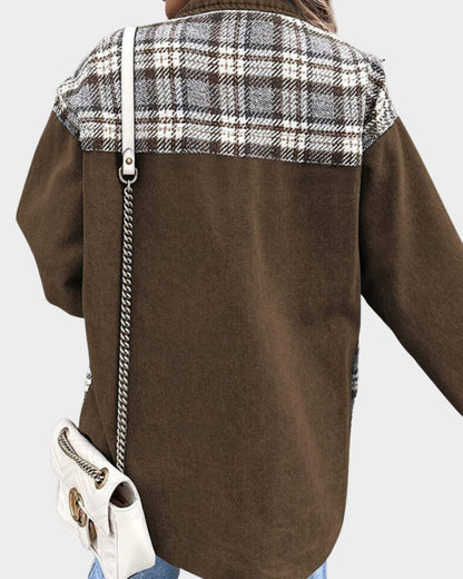 Overshirt Met Geruite Inzetstukken – Trendy Mix Van Casual En Klassiek Voor Het Tussenseizoen