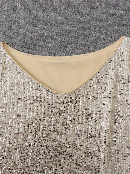 Luna - Pailletten Feestjurk