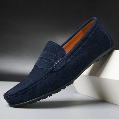 Heren Instapper Suède Look – Slip-On, Comfortzool & Voorjaar & Zomer