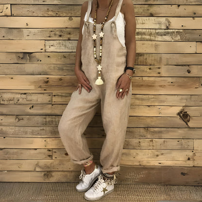 Casual Zwarte Dames Jumpsuit Met Strikbandjes – Comfortabel En Stijlvol Voor Elke Dag