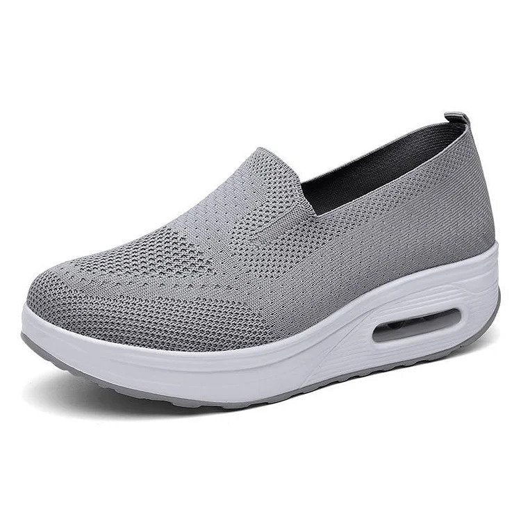 Dames Slip-On Sneaker Met Verhoogde Zool – Ademend Flyknit, Lichtgewicht & Voorjaar & Zomer