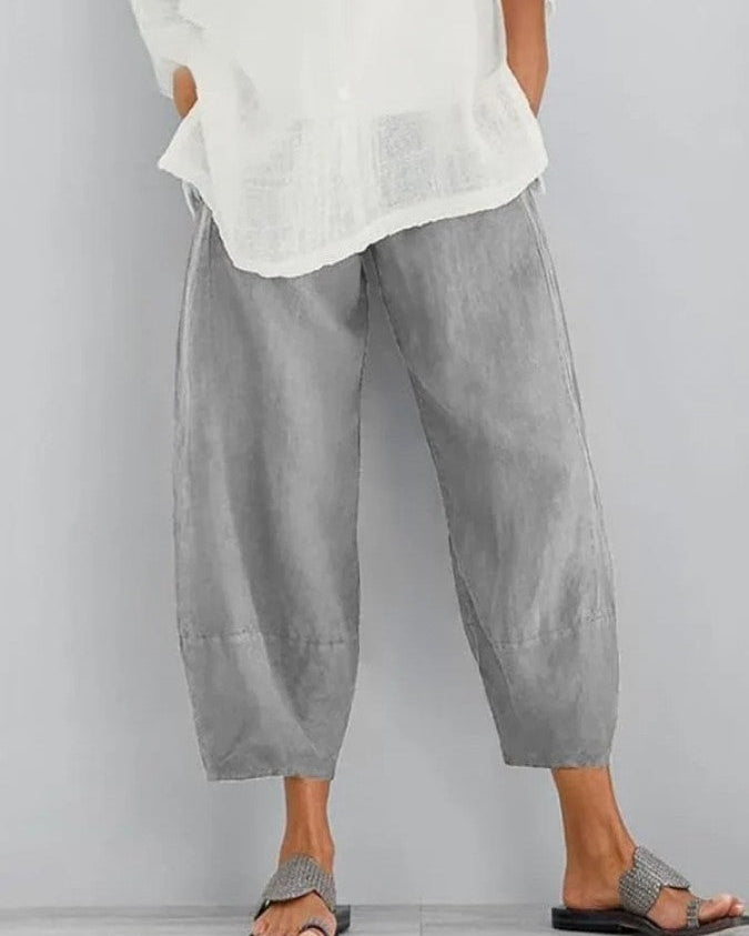 Linnen Casual Broek Voor Dames – Ademende Stof, Tijdloze Pasvorm & Perfect Voor Een Zomerse Dag In De Stad.