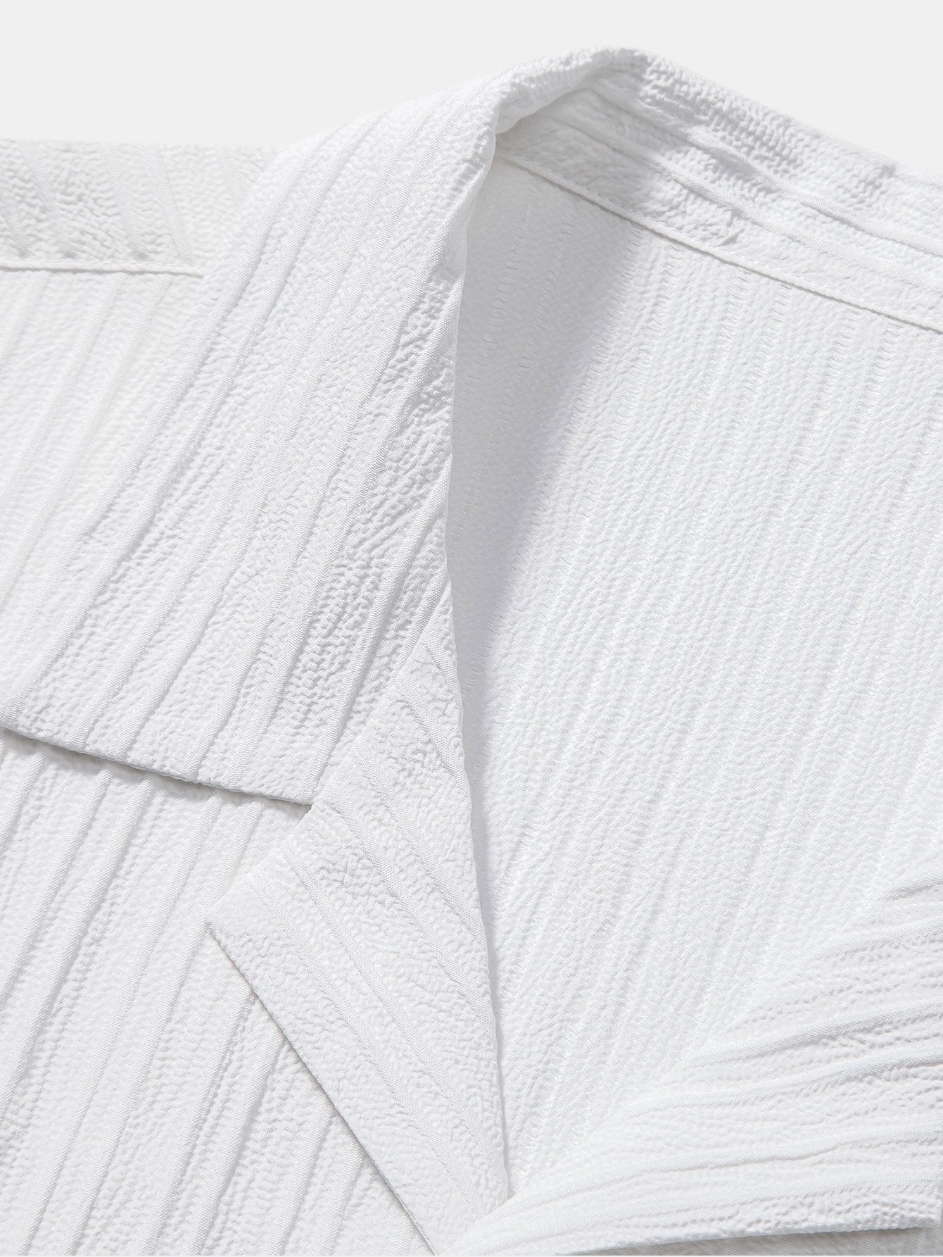 Heren zomerset met kort overhemd en rechte broek – luchtige plooistructuur & casual fit