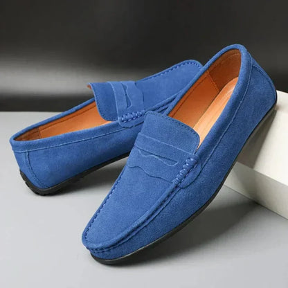 Heren Instapper Suède Look – Slip-On, Comfortzool & Voorjaar & Zomer