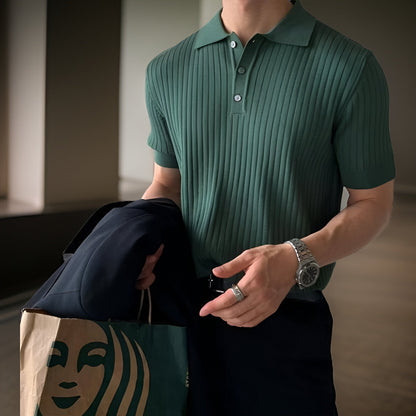 polo set voor heren – geribd, ademend & stijlvol voor elke gelegenheid – voorjaar, zomer en herfst