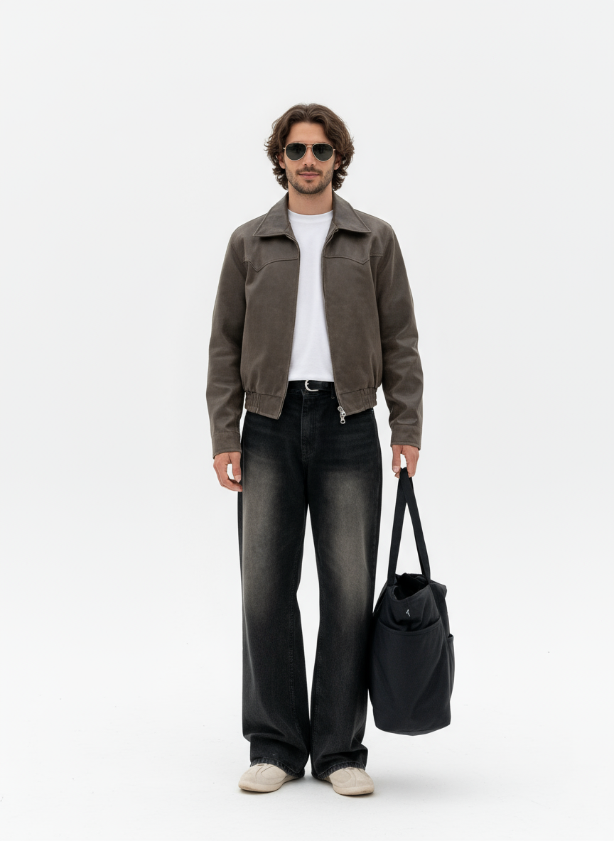 Heren Leren Tussenjas