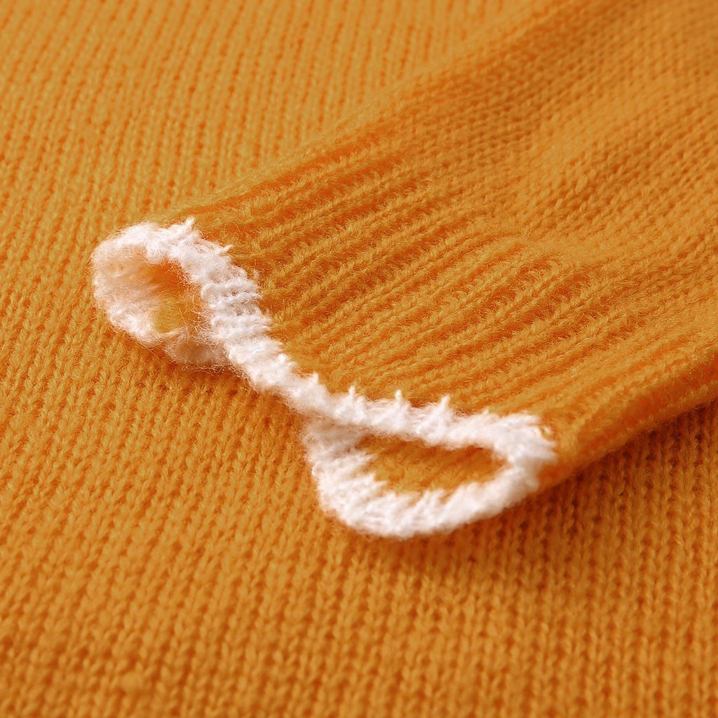 Zachte Damestrui Met Geschulpte V-Hals – Cosy-Chic Herfsttrui Met Speels Detail