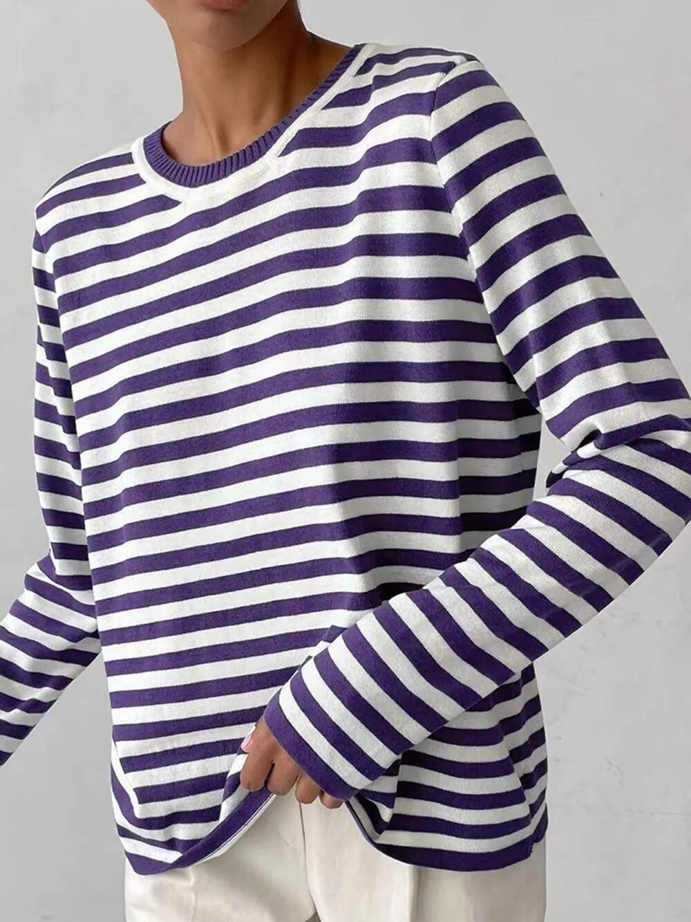 Gestreepte Longsleeve Top Voor Dames – Tijdloos, Veelzijdig En Altijd Stijlvol Voor Lente & Herfst