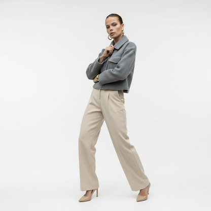 Tweed Cropped Tussenjas Dames