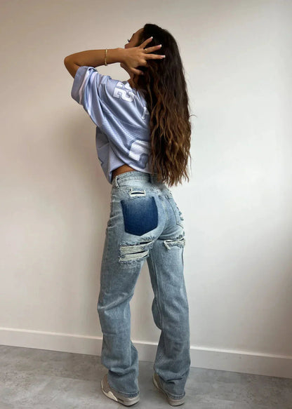 Vintage Ripped Jeans High Waist