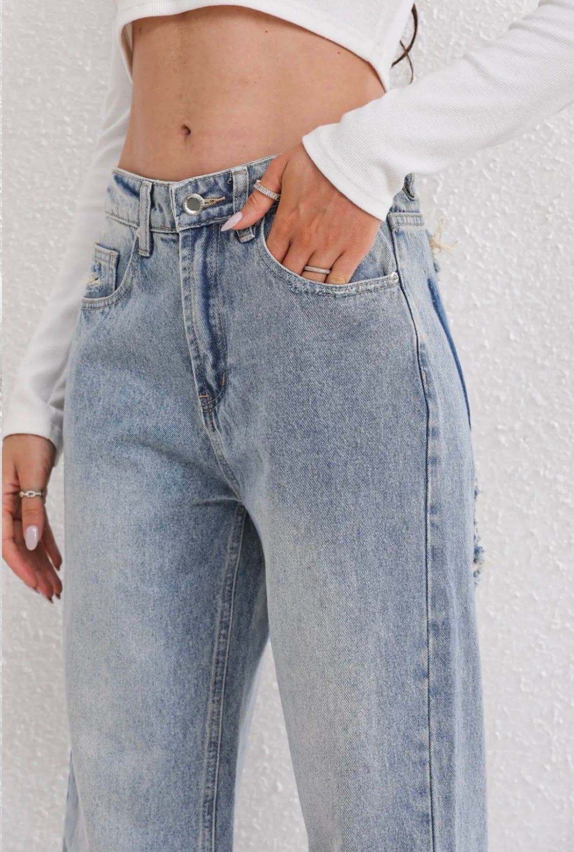 Vintage Ripped Jeans High Waist