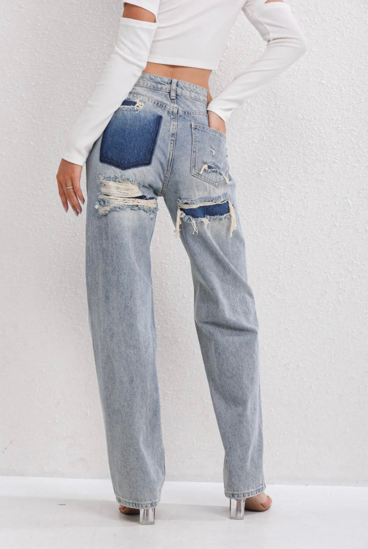 Vintage Ripped Jeans High Waist